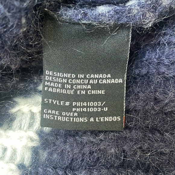 Press wool mohair blend navy blue swan knit sweater round neck size M - Picture 9 of 14